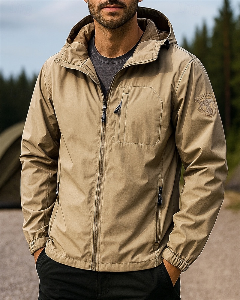 Муж. Куртка для активного отдыха Куртка для туризма и прогулок Спортивная куртка На открытом воздухе Водонепроницаемость С защитой от ветра Быстровысыхающий Легкость Походная одежда Походная одежда 2026 - $31.99 –P1