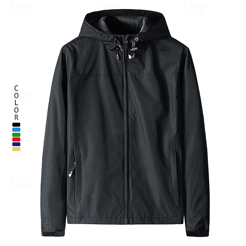 Hombre Chaqueta para exteriores Chaqueta para senderismo Impermeable Al aire libre Impermeable Resistente al Viento Trajes de senderismo Ropa de senderismo Primavera Otoño Camiseta Camping 2025 - $22.99 –P1