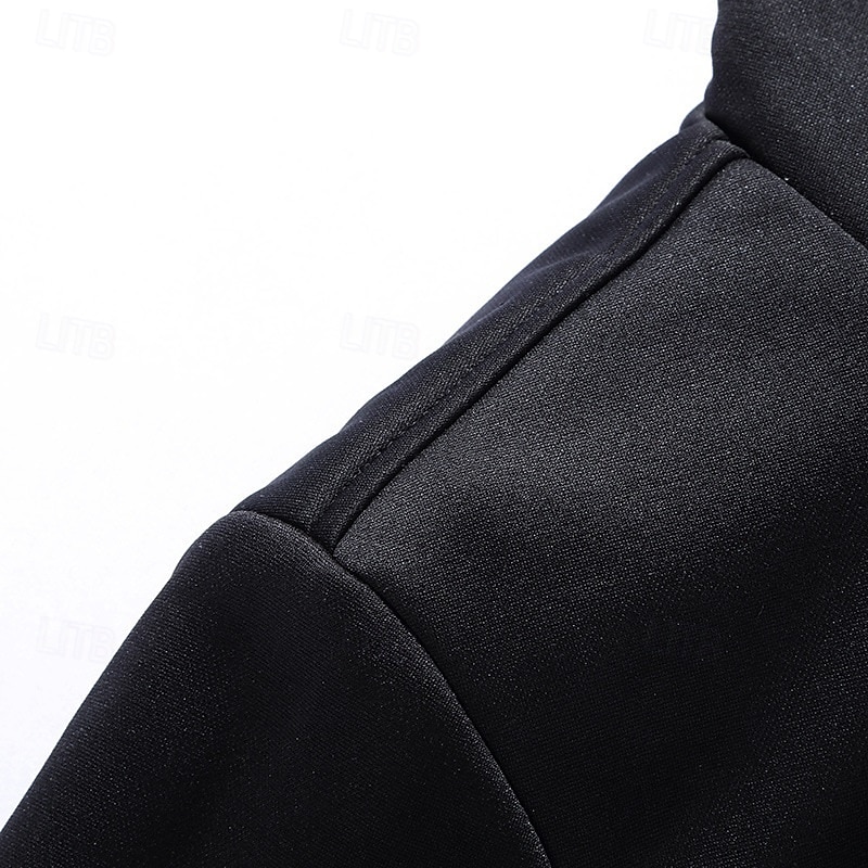 Męskie Bluza z Kapturem Bluza z kapturem Bluza z kapturem podszyta polarem Czarny Czerwony Niebieski Szary Kaptur Równina Zamek Kolorowy blok Sport i turystyka Codzienny Święto Poliester Moda miejska 2025 - $27.99 –P6