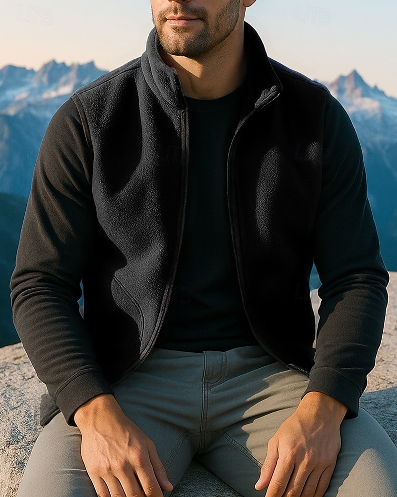 Herren Wanderweste Ärmellos Weste Außen Thermowarm Atmungsaktiv Leicht Winter Reißverschluss Polyester Schwarz Armeegrün Rot Jagd Angeln Klettern 2025 - $23.99 –P7