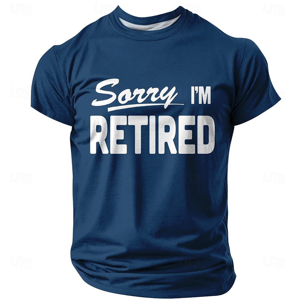Voor heren Gepensioneerd Grappig jargon T-shirt Korte mouw T-shirt 3D-afdrukken Strakke ronde hals Overhemd Modieus Dagelijks Basic Straat Casual Dagelijks Zwart Rood blauw Zomer Lente Alle seizoenen 2025 - $17.99 –P1