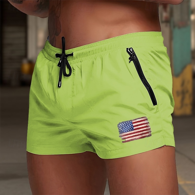 Homme Maillots de bain Shorts de bain Shorts de Surf Drapeau national Séchage rapide Respirable Cordon de serrage avec doublure en mesh Taille Élastique Vacances Plage Hawaïen Occasionnel Blanche de 2025 ? $15.49 –P4