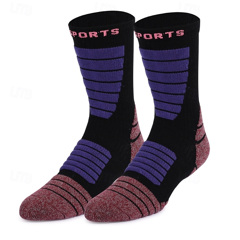 1 Par Hombre Mujer calcetines de lana merino Calcetines de senderismo Calcetines para correr Mantiene abrigado Transpirable Anti ampollas Grueso Invierno Al aire libre tripulación media Retazos Lana 2025 - $11.49 –P2