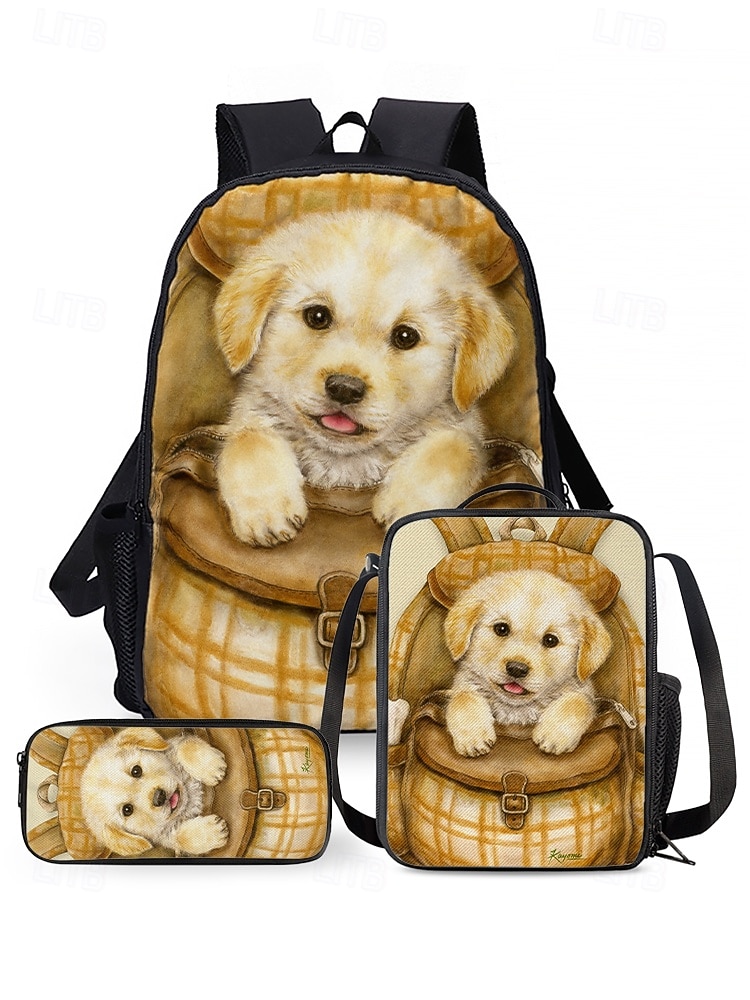 Kids 3-Piece Animal Print Backpack Set, Waterproof School Bookbag with Lunch Bag and Pencil Case for Elementary Boys & Girls, Back to School and Daily Use 2026 - $34.99 –P12