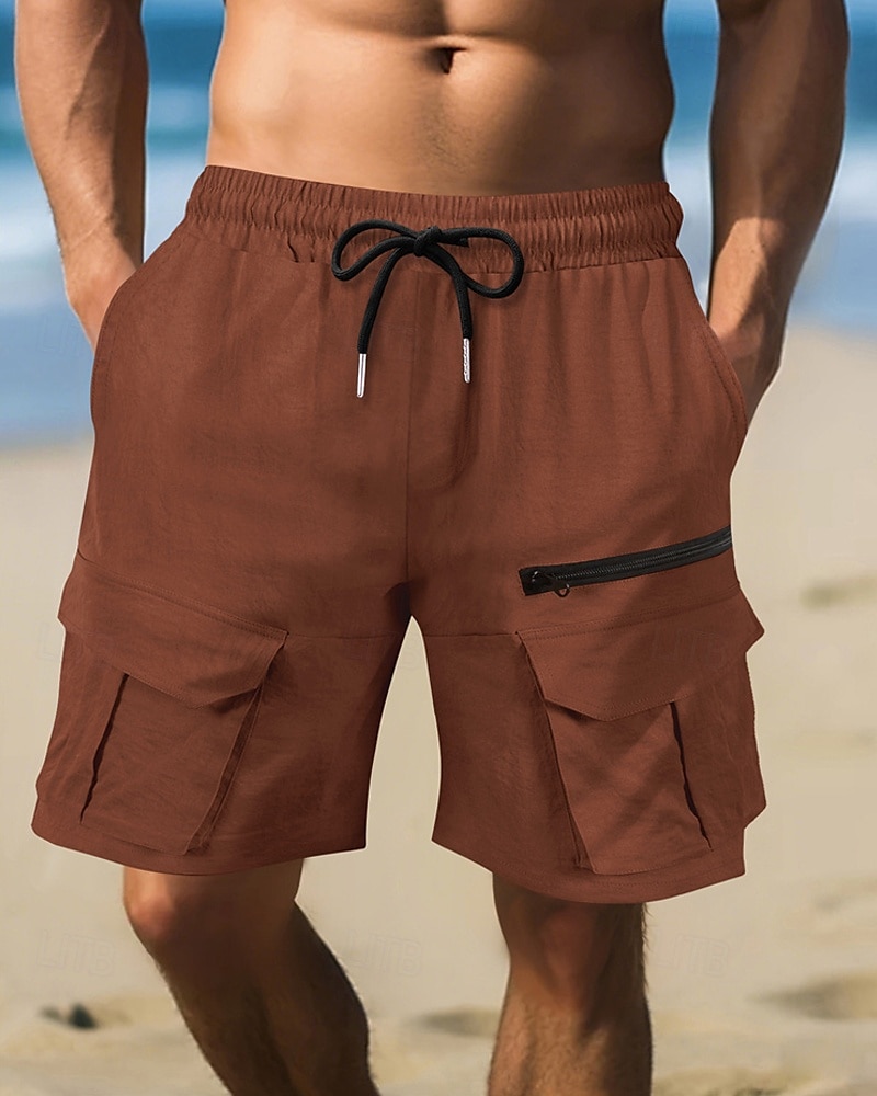 Per uomo Pantaloncini cargo Shorts Pantaloncini Estivi Coulisse Elastico in vita Multi-tasche Semplice Comodità Indossabile Lunghezza al ginocchio All'aperto Sport Quotidiano Moda Casual Nero Marrone del 2025 a $20.99 –P4