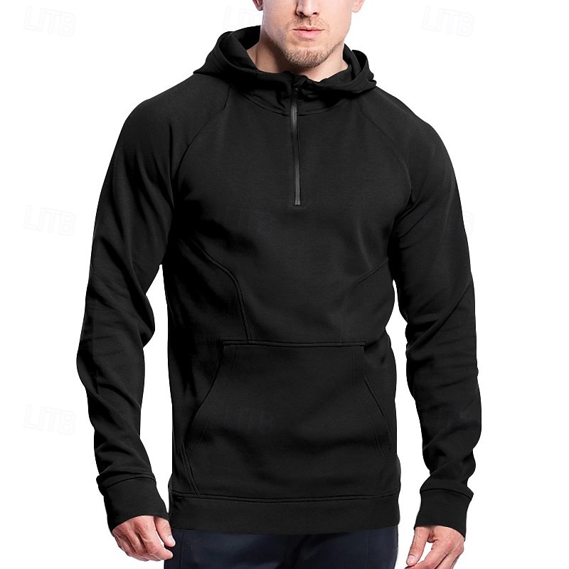 Hombre Sudadera Sudadera con capucha de lana Sudadera táctica con capucha Negro Verde Ejército Azul Marino Gris Oscuro Con Capucha Plano Cerrar Retazos Cremallera de un cuarto Deporte Casual Diario 2025 - $31.99 –P2