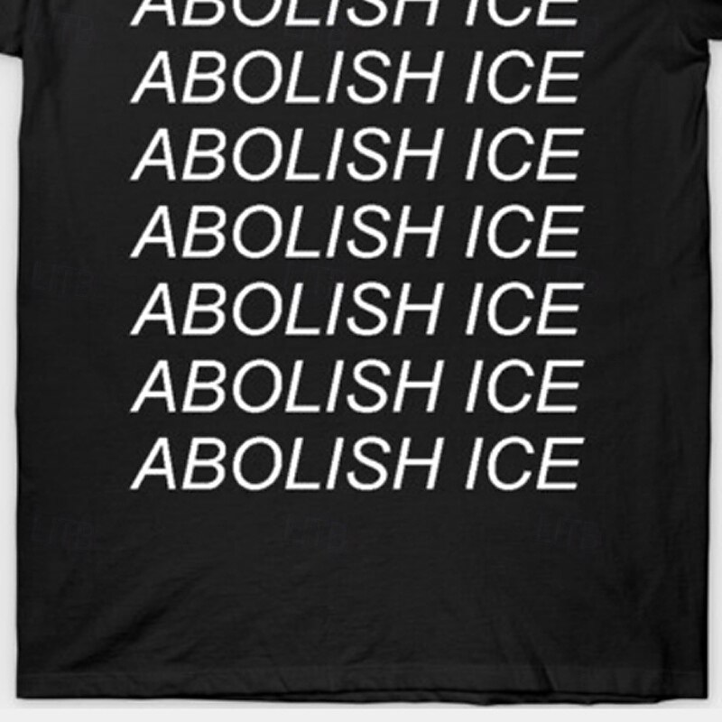 Pentru femei Tricou Tee Top Scrisă Modă Modern Manșon scurt Stil Nautic Topuri obișnuite Zilnic Sport Imprimeu Negru Vară ABOLISH ICE 2025 - zł58.99 –P3