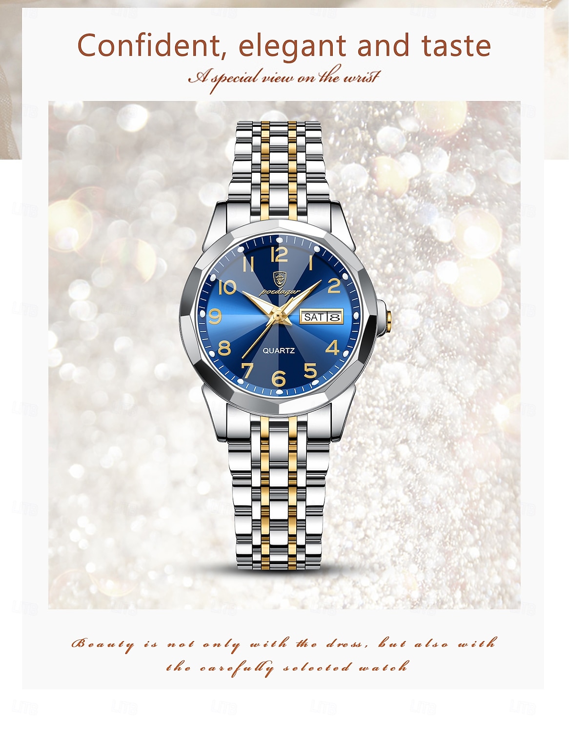 Luxury Ladies Wristwatch Waterproof Luminous Date Week Mother's Day Gift for Women Quartz Watch Stainless Steel 2026 - $36.99 –P4
