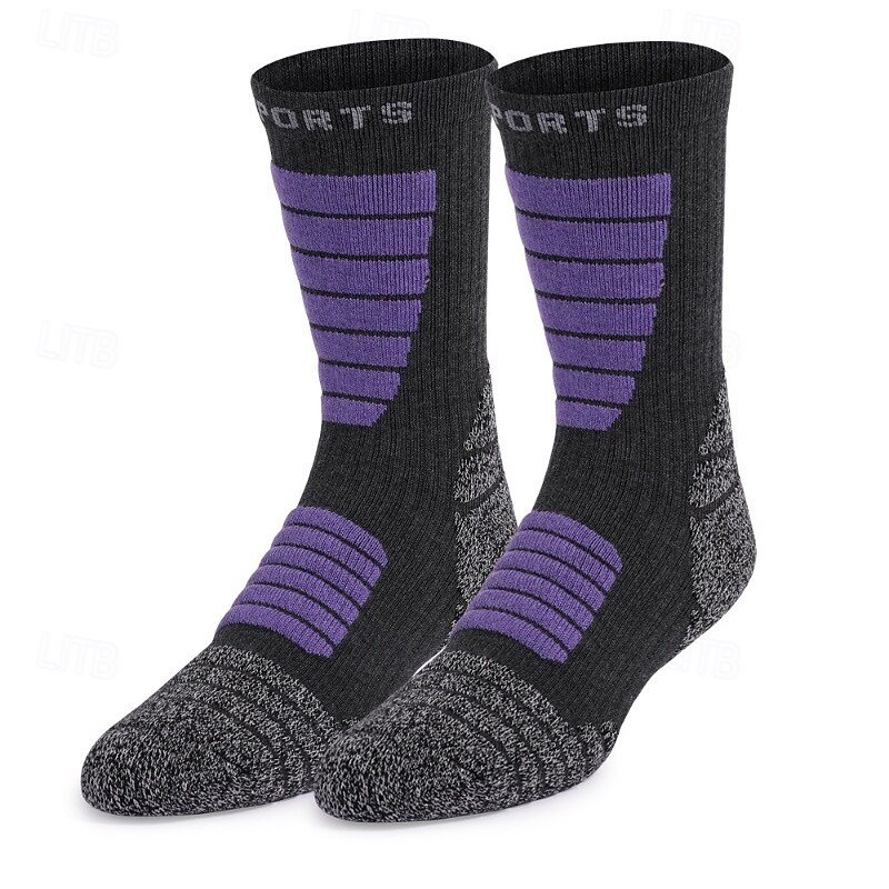 1 Par Hombre Mujer calcetines de lana merino Calcetines de senderismo Calcetines para correr Mantiene abrigado Transpirable Anti ampollas Grueso Invierno Al aire libre tripulación media Retazos Lana 2025 - $11.49 –P9