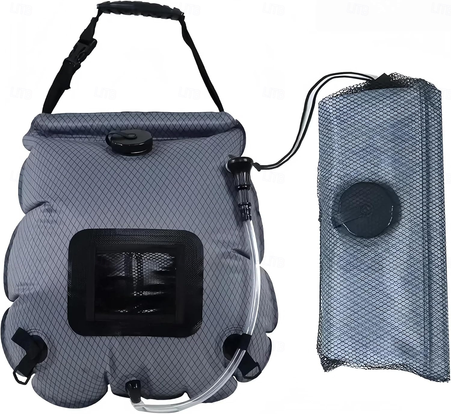 Borsa doccia solare portatile per campeggio, doccia riscaldata dal sole con indicatore di temperatura, doccia esterna a prova di perdite per escursionismo, spiaggia, viaggio &uso di emergenza del 2025 a $34.99 –P1
