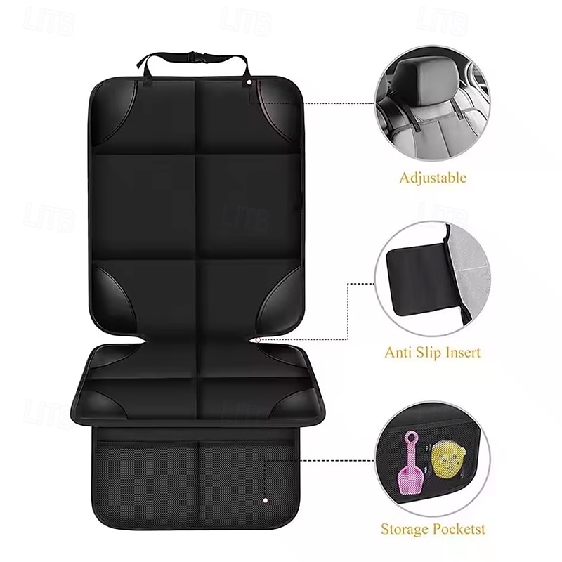 1 PC Waterproof Car Seat Protector Anti Slip Mesh Storage Pockets Seat Covers Leather Reinforced Corners Thick Pad Back 2026 - $26.99 –P8