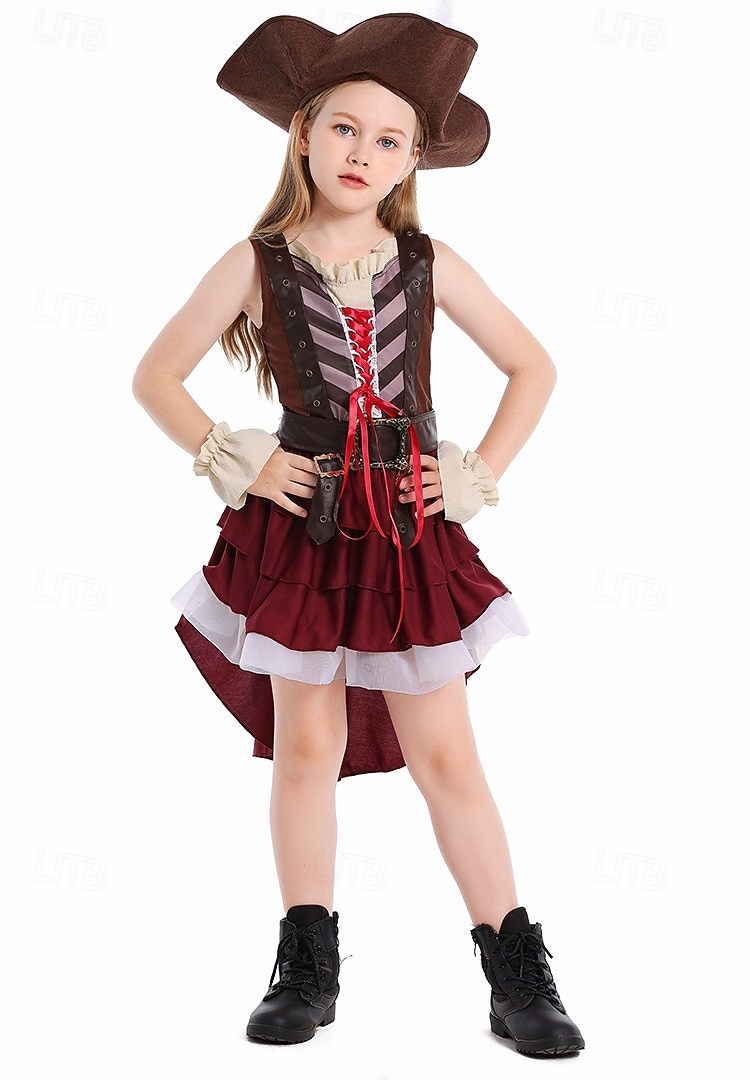Costumi da pirata Jack Sparrow Vestito Abiti Costume Film d'avventura Cosplay for Ragazze Bambini Halloween Carnevale Performance Vestirsi in modo educativo Vestiti per eventi scolastici del 2026 a $47.99 –P6