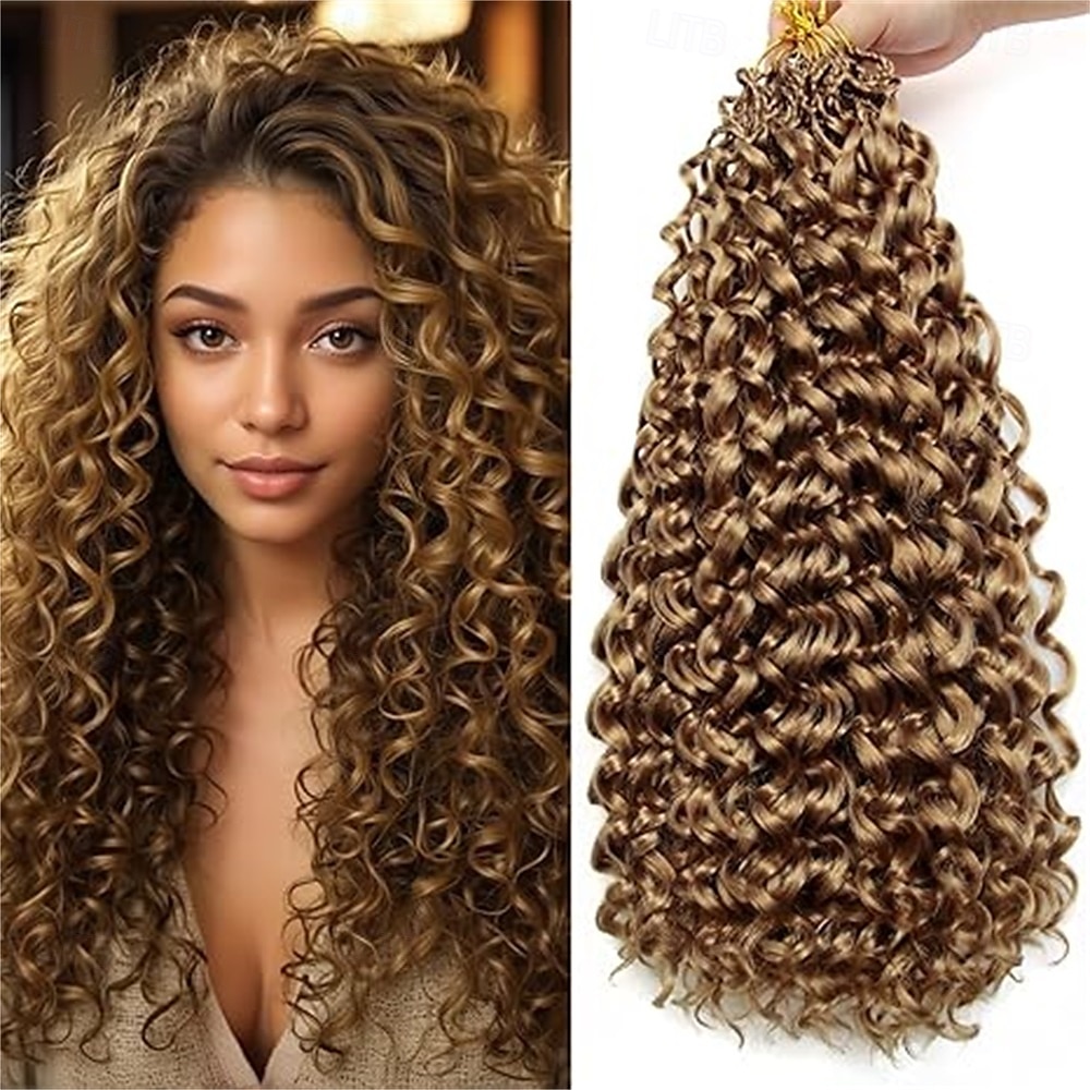 Pacotes de 8 pacotes de cabelo de crochê com ondas oceânicas, cabelo de crochê pré-enrolado, extensão de cabelo longo e profundo, trança sintética para mulheres, cabelo preto natural de 18 polegadas de 2025 por $58.99 –P5