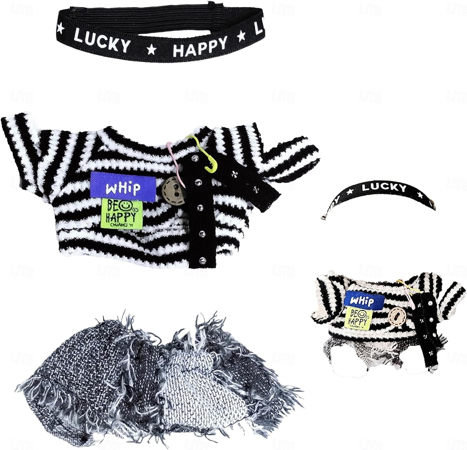 roupas para boneca de 17 cm (sem boneca) conjunto de roupas para boneca de 17 cm com acessórios conjunto de vestir estiloso para a boo-boo de 2025 por $15.49 –P9