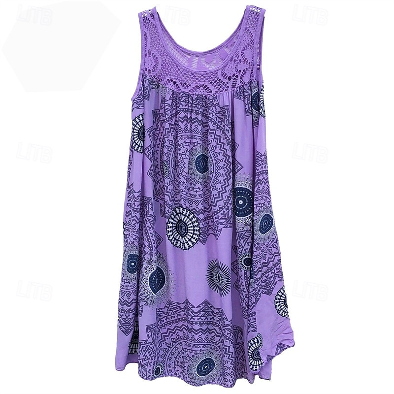 Damen Langes Kleid Maxikleid Freizeitkleid Schwingkleid Sommerkleid Unterkleid Mode Modern Täglich Strand Wochenende Normale Passform Grafik Ärmellos Rundhalsausschnitt Schwarz Weiß Gelb Wein Sommer 2025 - $20.99 –P3