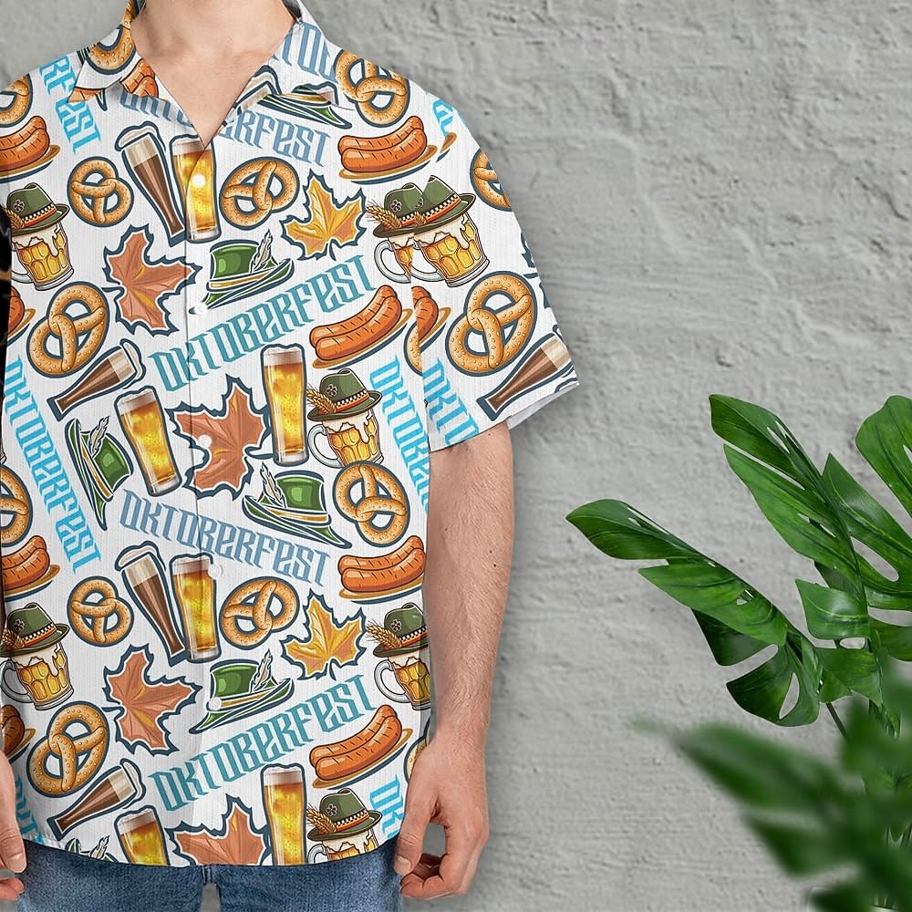 camisas havaianas Camisa Aloha Bávaro Munique Alemão Alpino Arte Gráfica para Homens Adulto Impressão 3D  para Carnaval Cerveja Oktoberfest Praia Férias Festa de 2026 por $23.99 –P12