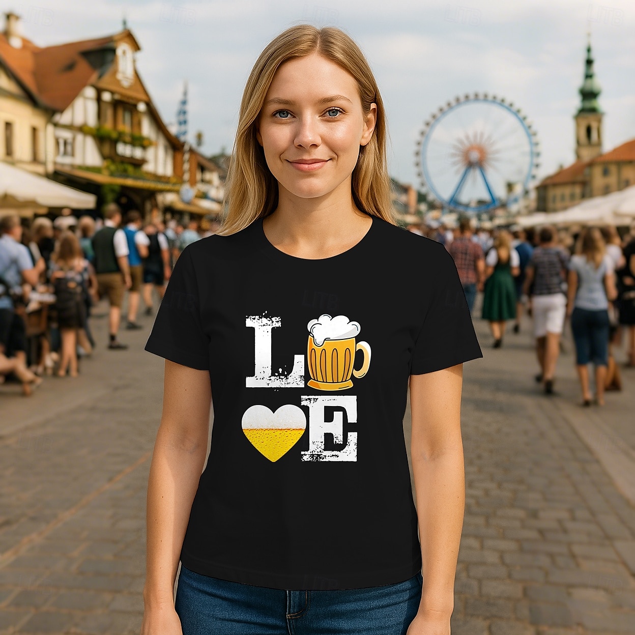 Oktoberfest Jeleń Niedźwiedź Koszulkowy Koszulka Lederhosen Match bawarski Monachium Niemiecki Graficzny Na Dla par Męskie Damskie Dla dorosłych Karnawał Piwo Oktoberfest Tłoczenie na gorąco Impreza 2025 - $17.49 –P3