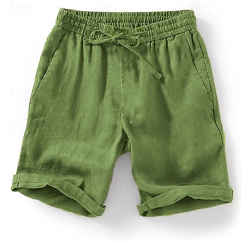 Per uomo Shorts Shorts di Lino Pantaloncini Estivi Shorts da Spiaggia Coulisse Elastico in vita Semplice Comodità Traspirante Lunghezza al ginocchio All'aperto Quotidiano Spiaggia Moda Stile Classico del 2025 a $5.59 –P1