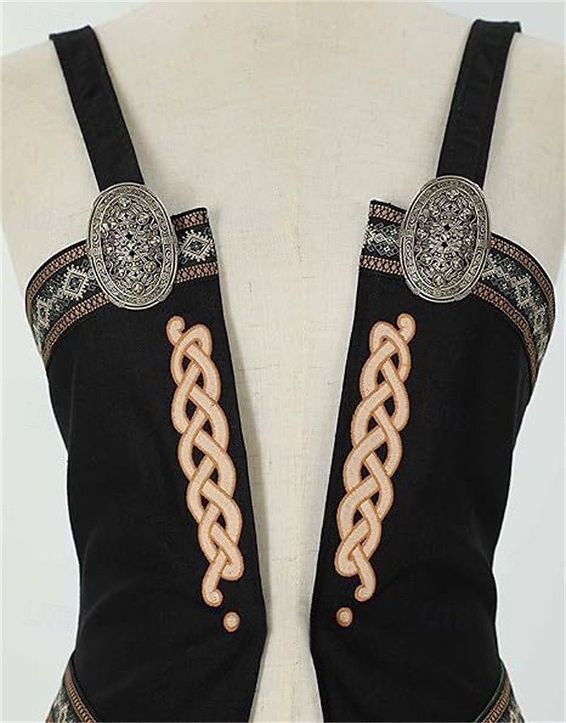 Médiéval Renaissance Robe de cocktail Bal Masqué Robe de Bal Ranger Elfe Déguisement Femmes Celtique Viking Fantaisie Halloween Carnaval Mascarade Fête / Soirée Festival Adulte Robe de 2026 ? $86.99 –P10