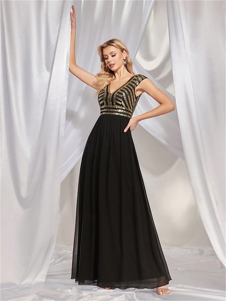 Vestidos Quinceanera A-Line Vestido Elegante Formal Comprimento de Chão Sem Mangas Decote V Chiffon Costas em V com Pregas de 2025 por $99.99 –P2