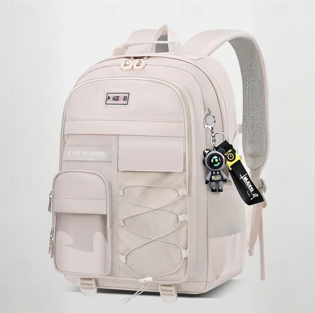 Sac à dos blanc grande capacité pour femme – Sac d'école et de voyage à panneaux en maille multi-poches pour adolescentes et étudiantes de 2025 ? $34.99 –P1