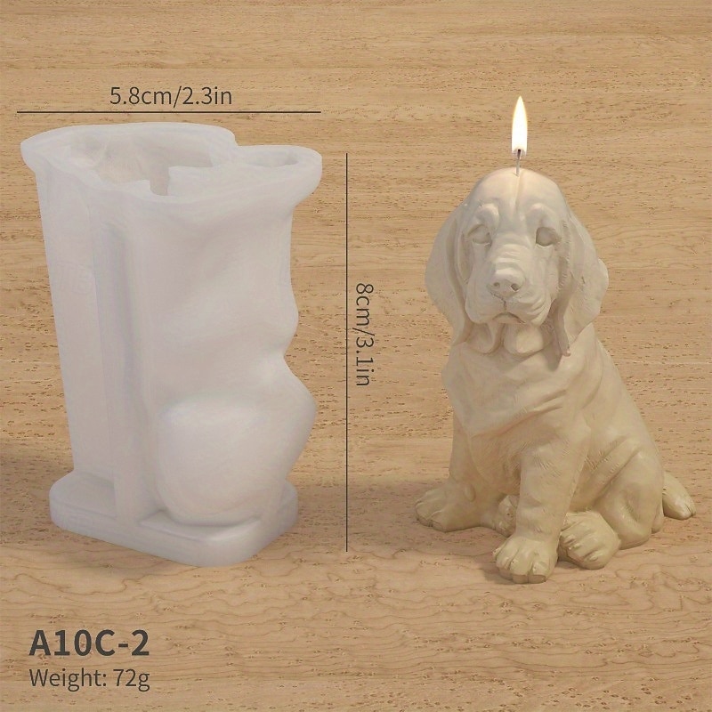 8 Stück Hundeform Silikonform dreidimensionales Tier handgemachte Gips Ton KerzenhalterForm 2025 - $38.99 –P9