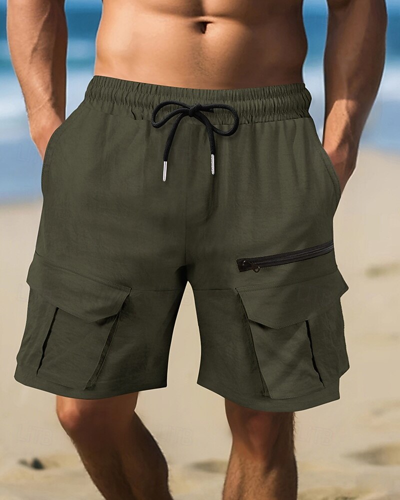 Per uomo Pantaloncini cargo Shorts Pantaloncini Estivi Coulisse Elastico in vita Multi-tasche Semplice Comodità Indossabile Lunghezza al ginocchio All'aperto Sport Quotidiano Moda Casual Nero Marrone del 2025 a $20.99 –P5