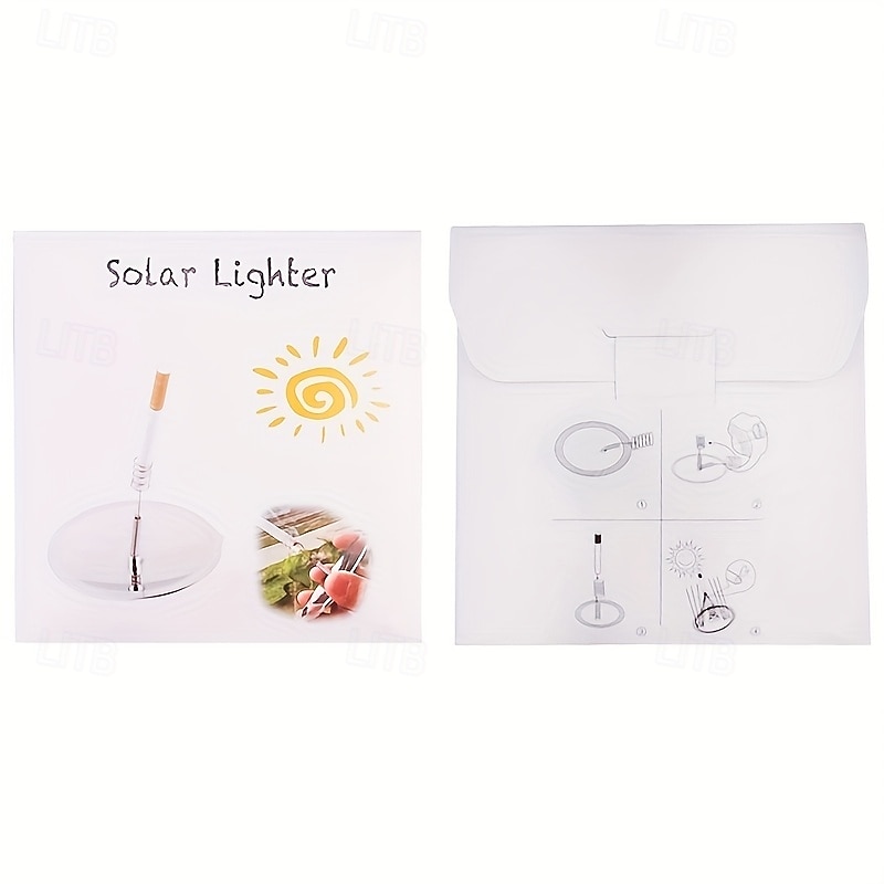 draagbare zonne-vuurstarter - abs &Vuurstarter van hoge kwaliteit van hars met ingebouwd kompas, geen batterij nodig voor kamperen, overleven, noodgevallen in de buitenlucht - compact &duurzame 2025 - $6.49 –P3