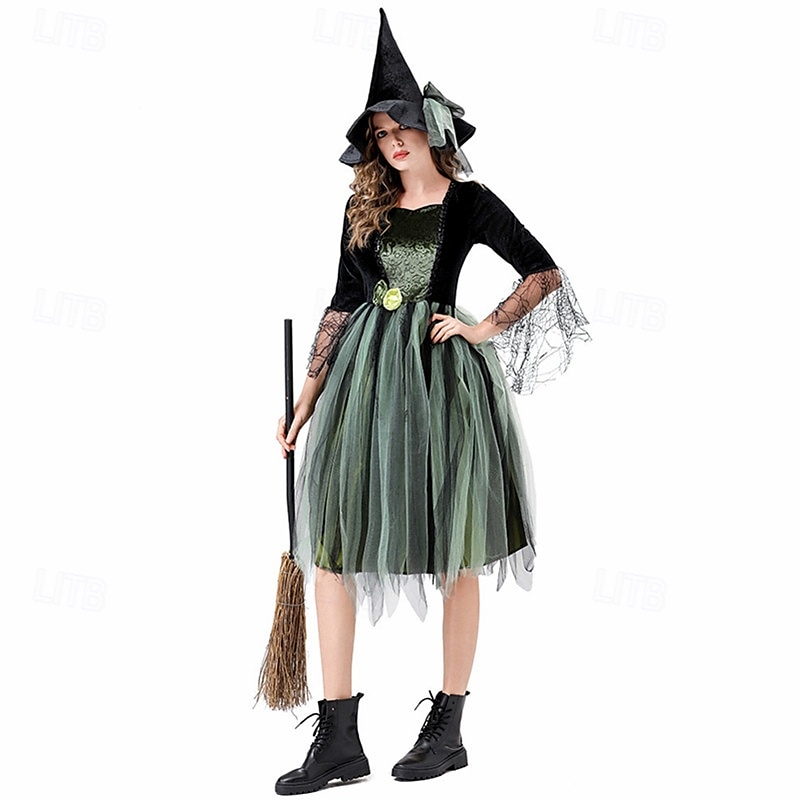 Trollmann / heks Maskerade Halloween Dame Voksne Karneval Halloween Halloween Karneval Maskerade Enkelt karnevalskostyme 2025 - $46.99 –P2