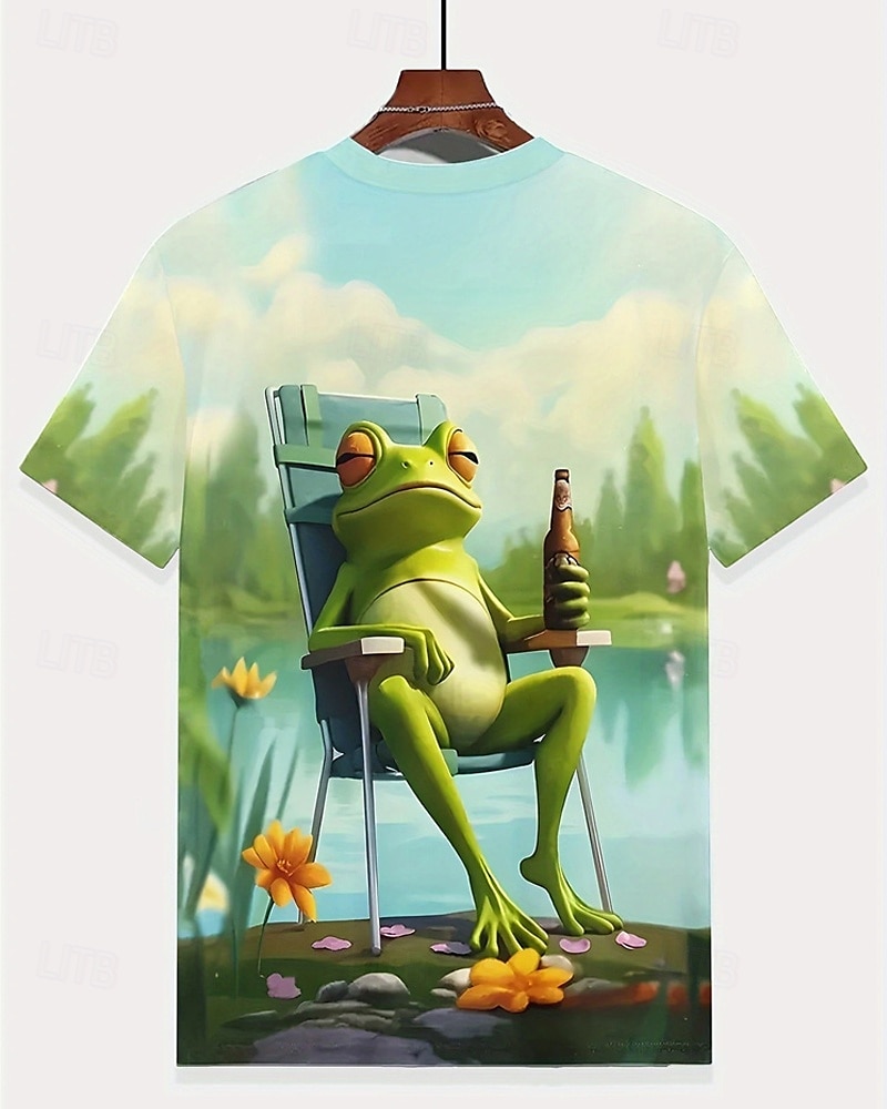 Pojkar 3D Djur T-shirt Kortärmad Sommar Vår Mode Grundläggande Barn 4-12 år Rund hals Utomhus Ledigt Dagligen Normal 2025 - $11.99 –P3