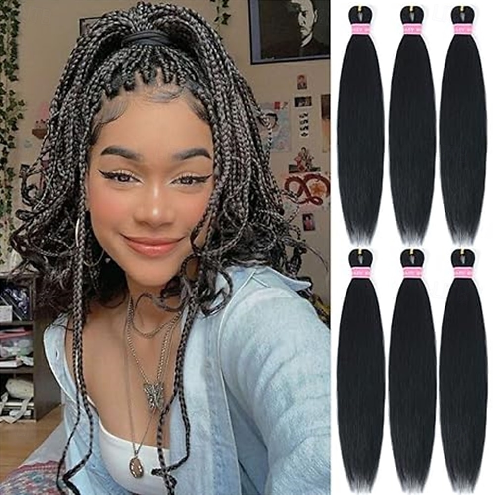 Extension per capelli intrecciati biondi pre-allungati, confezione da 6 da 20 pollici, trecce sintetiche con texture morbida yaki, trecce all'uncinetto, pre-allungate, con effetto sfumato, per donne. del 2025 a $39.99 –P3