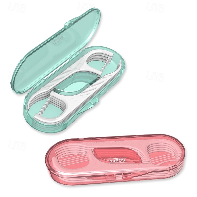 10 Pieces Travel Dental Floss Case-Micro Floss ToothPicks-Portable Flosser Picks Cases Contains Floss Stick 100 Count Sealed Storage for Teeth Cleaning 2025 - $15.49 –P8