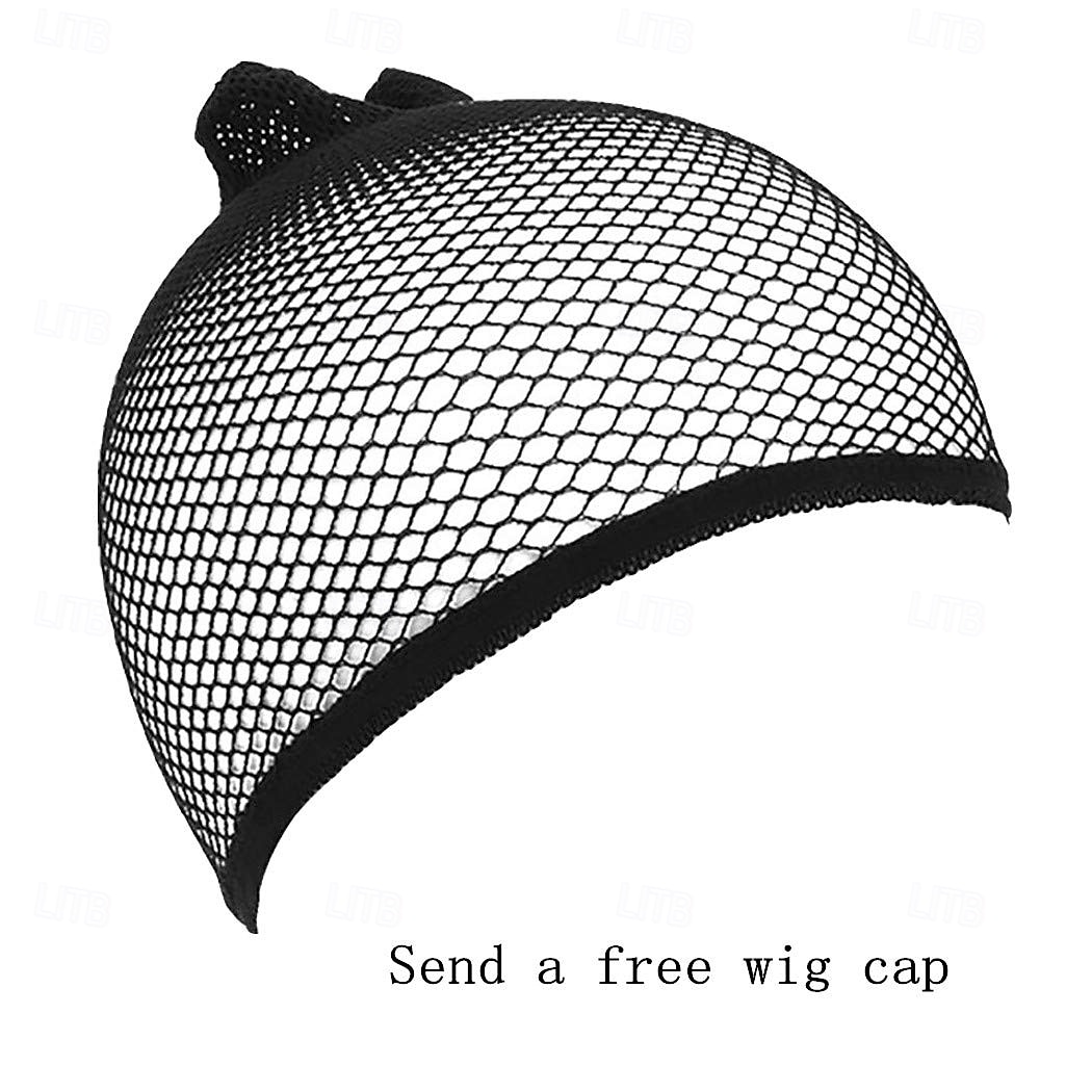 2026年 男性用 グレーグラデーション マレットウィッグ 80年代ロックンロールウィッグ 肩までの長さ 自然に見える耐熱性合成ファイバー 映画コスプレウィッグ ハロウィンウィッグ  コレクション – $29.99 –P7