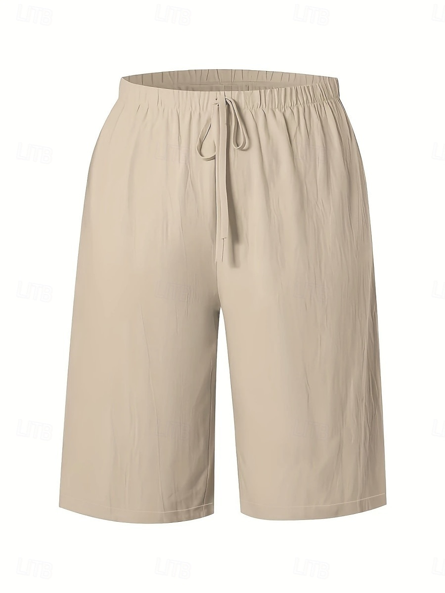 Mulheres chinês Bermudas Férias Moda Básico Comprimento do joelho Cintura Alta Tecido Bolsos Cintura elástica Confortável Macio Micro-Elástica Ao ar livre Rua Verde Militar Azul marinho Preto Branco de 2025 por $13.99 –P27
