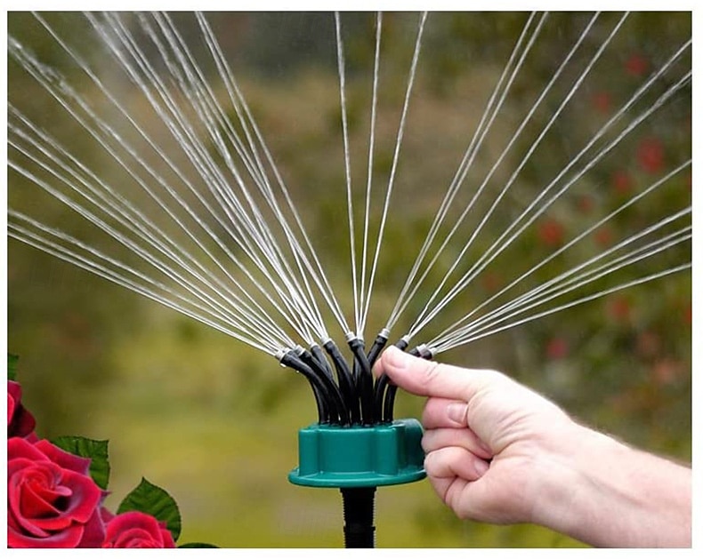 hagesprinkler 360-graders automatisk flerhodet blomstervanningssprøyte for hagebruk og hagearbeid vanningsverktøy 2025 - $9.99 –P6