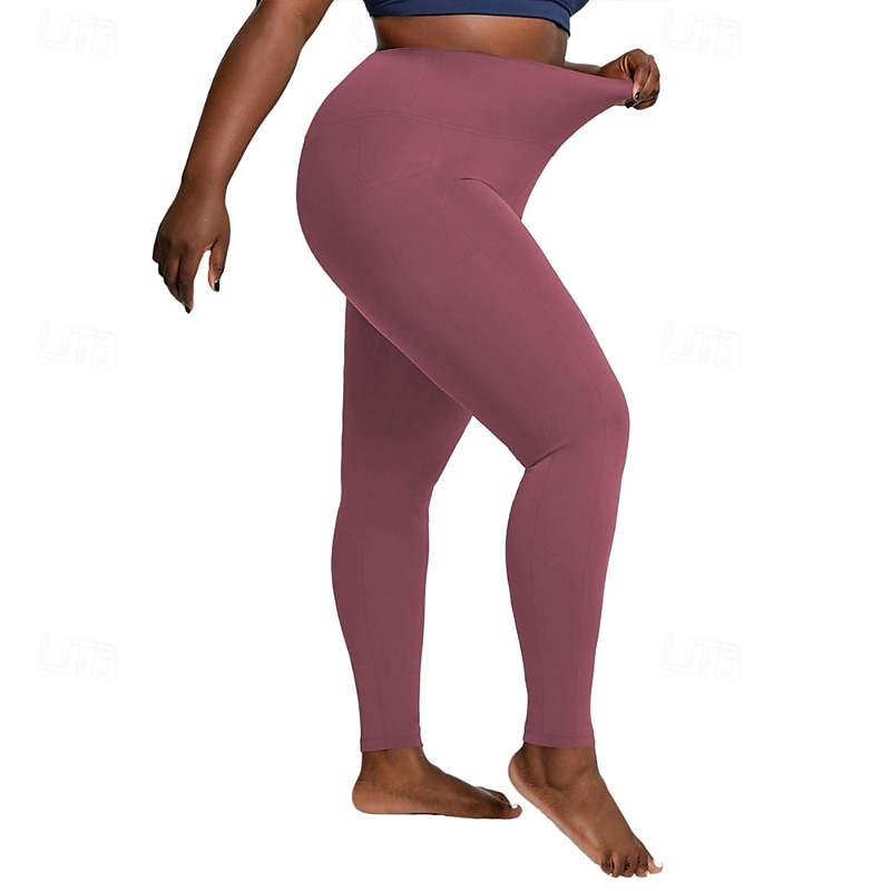 Per donna leggings da pilates pantaloni sportivi Leggings da yoga Tasca Leggero Pilates Palestra Corsa Pantaloni Nero Rosa polverosa Borgogna Spandex Taglie Forti Gli sport Abbigliamento sportivo del 2025 a $18.49 –P6