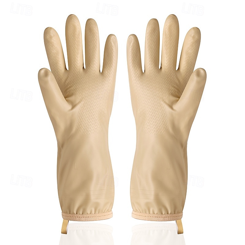 Waterproof Dishwashing Gloves for Kitchen Cleaning, Long Plush Rubber Gloves for Winter, Durable Household Chores Laundry Gloves 2025 - $9.99 –P5