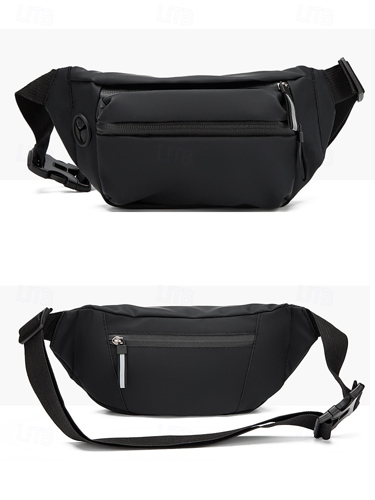 Marsupio impermeabile da uomo con strisce riflettenti - marsupio antigraffio, indossabile come borsa a tracolla, adatto per spostamenti quotidiani, viaggi e attività all'aperto del 2025 a $14.99 –P6