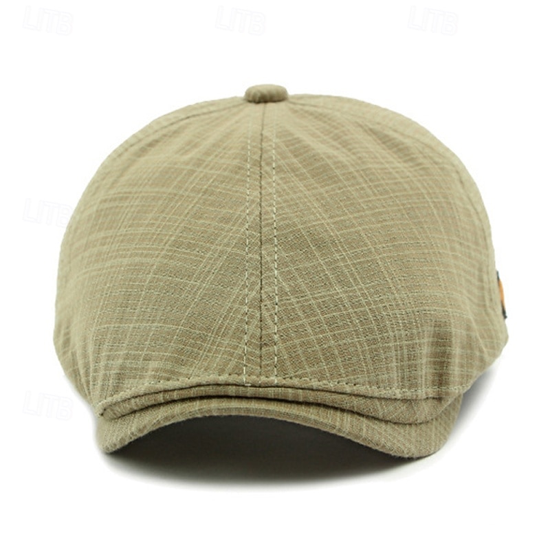 Pánské PLacatá čepice Klobouk Ascot Novinářský klobouk Černá Světle zelená Polyester Módní Na běžné nošení ulice Denní Pléd Nastavitelná Proti sluci Prodyšné 2026 - $14.99 –P13