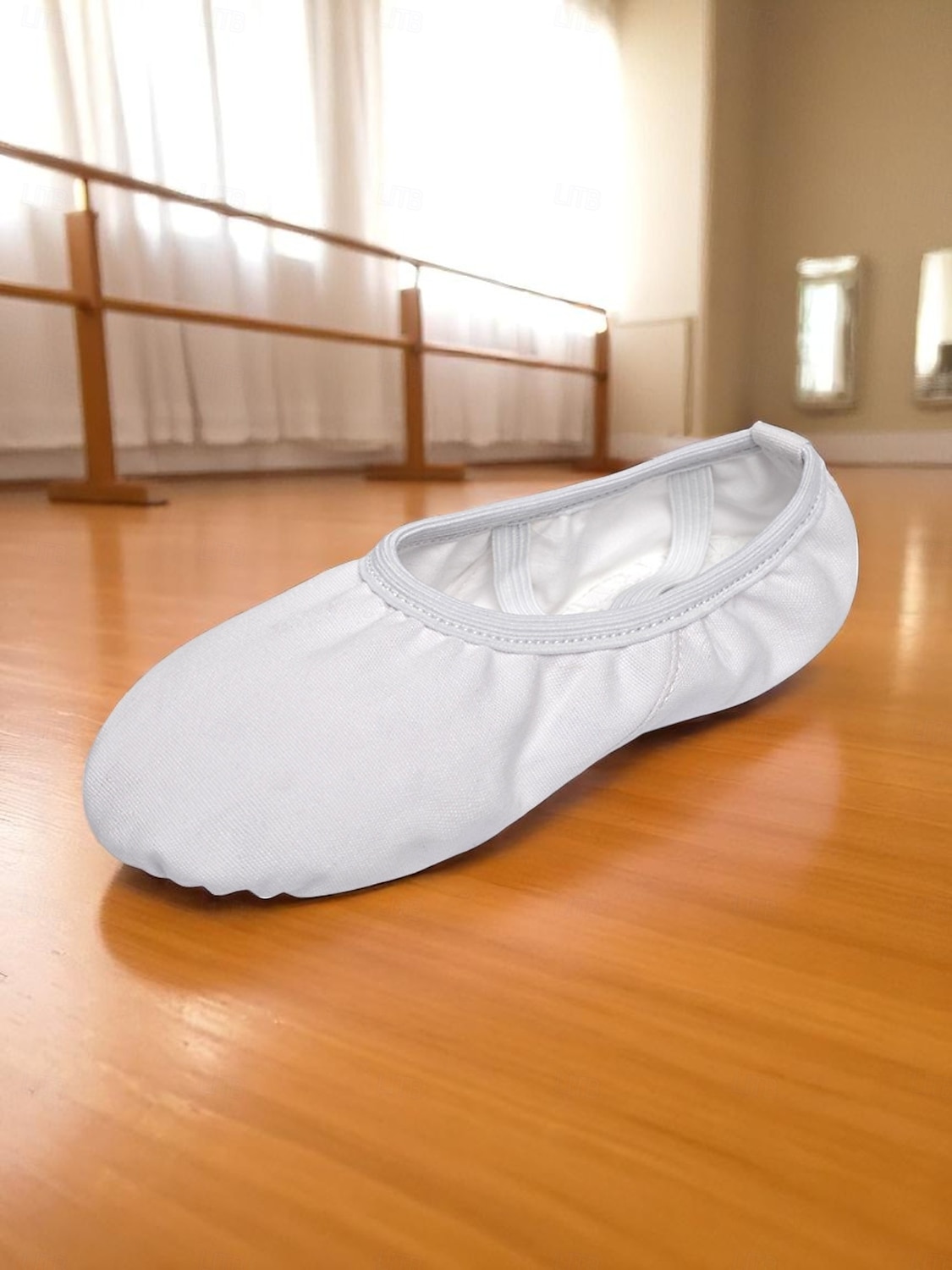 scarpette da ballo da donna in tela rosa - scarpe da allenamento professionali con cinturini elastici per l'allenamento in studio e le esibizioni del 2025 a $24.99 –P7