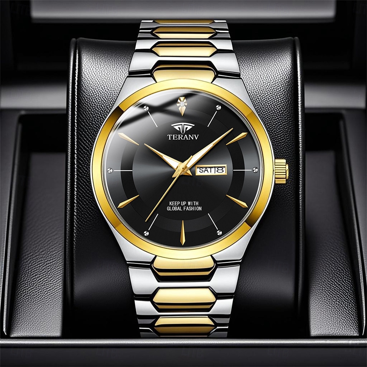 Fashion Men's Steel Strap Quartz Watch with Simple Design and Circular Dial IPX7 Waterproof Luminous Calendar Date Quartz Watch 2025 - $21.99 –P5