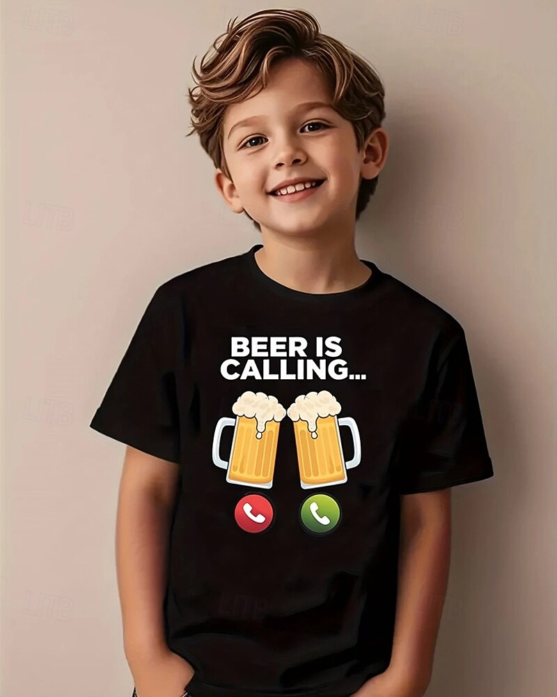 Dla chłopców 3D Graficzny Podkoszulek T-shirt Krótki rękaw Lato Wiosna Moda Podstawowy Dzieci 4-12 lat Półgolf Na zewnątrz Codzienny Regularny 2025 - $11.99 –P1