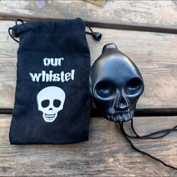 Handmade Aztec Death Whistle - Ceramic Skull-Shaped Wind Instrument ...