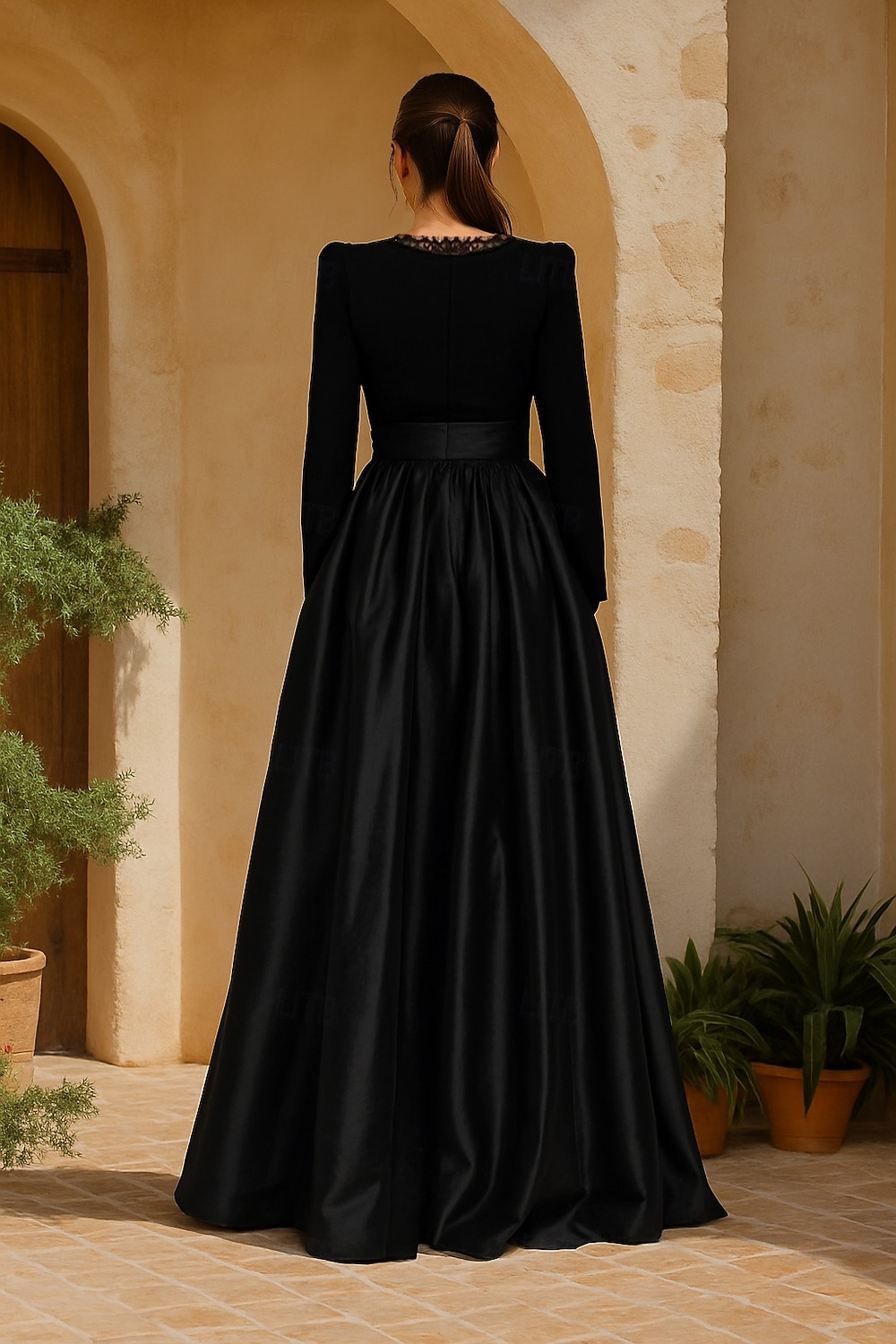 Jumpsuit Nadrágkosztüm Anyának a Menyasszonyhoz Jumpsuit Leválasztható Szoknya Elegáns Egyszerű Minimalista V Nyak Padlós Hosszúságú Bokáig Érő Szatén Krepp Nyújtható Anyag Hosszú Ujjú Csipkével 2025 - $145.99 –P3