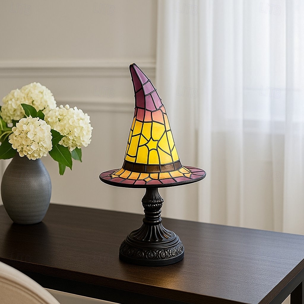 1 шт. ретро смоляная шляпа ведьмы светильник уникальный ночной светильник для спальни прикроватный светильник атмосфера праздника Хэллоуин декоративный светильник usb-разъем 2026 - $33.99 –P11