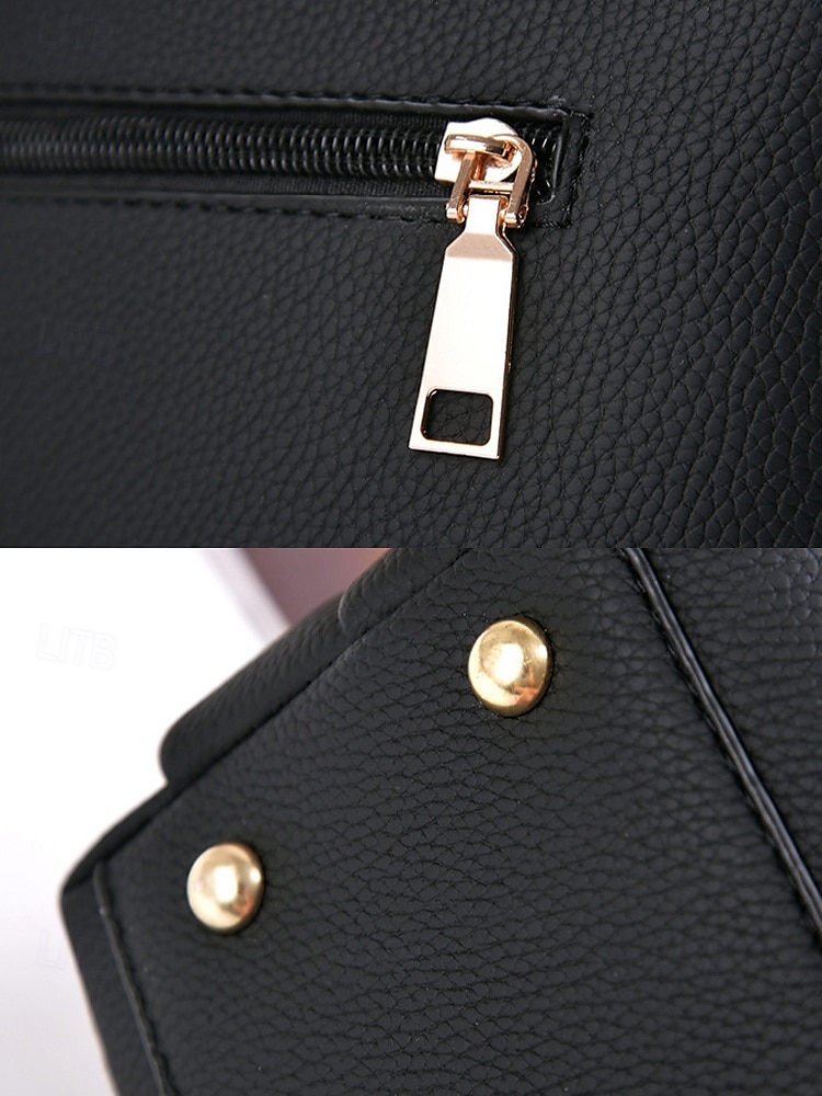 Women's Embroidered Rose Tote Bag with Gold Top Handle and Shoulder Strap - Elegant Faux Leather Crossbody Bag for Commuter, Leisure and Weekend Outings 2025 - $26.99 –P8