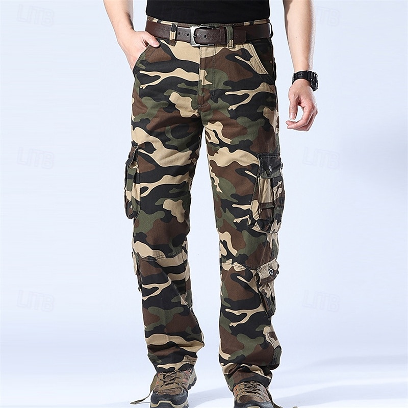 Муж. Брюки карго Штаны для туризма и прогулок походные брюки Камуфляж Весна Осень На открытом воздухе Стандартный Водонепроницаемость С защитой от ветра Быстровысыхающий Легкость Брюки Карман 2026 - $41.99 –P5