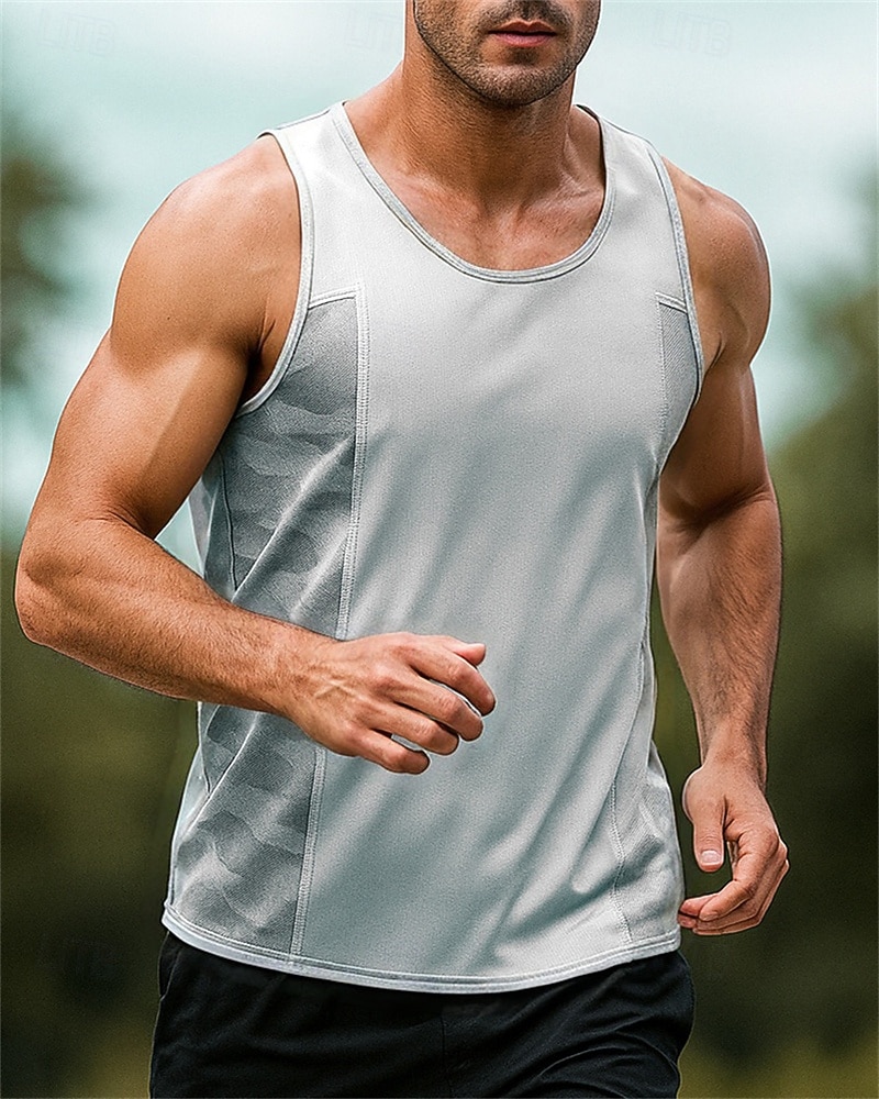 Hombre Bloque de color Color Camuflaje Camiseta sin mangas Running Top para correr Camiseta para correr Verano Primavera Sin Mangas Secado rápido Ligero Transpirable Tenis Golf Corriendo Azul Piscina 2026 - $16.49 –P7