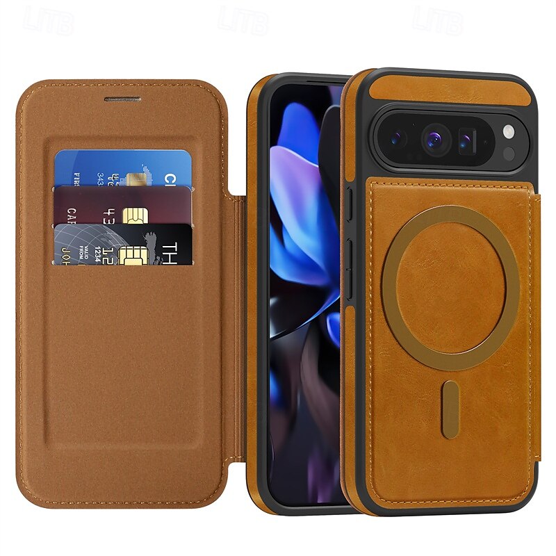 telefono Custodia Per Google Pixel 9 Pro Pixel 9 Pro XL Pixel 8 Pro Pixel 8 Pixel 9 Pixel 9a Custodia ad adsorbimento magnetico Custodia a Flip Supporta la Ricarica Wireless Slot per Carte Resistente del 2025 a $21.99 –P3