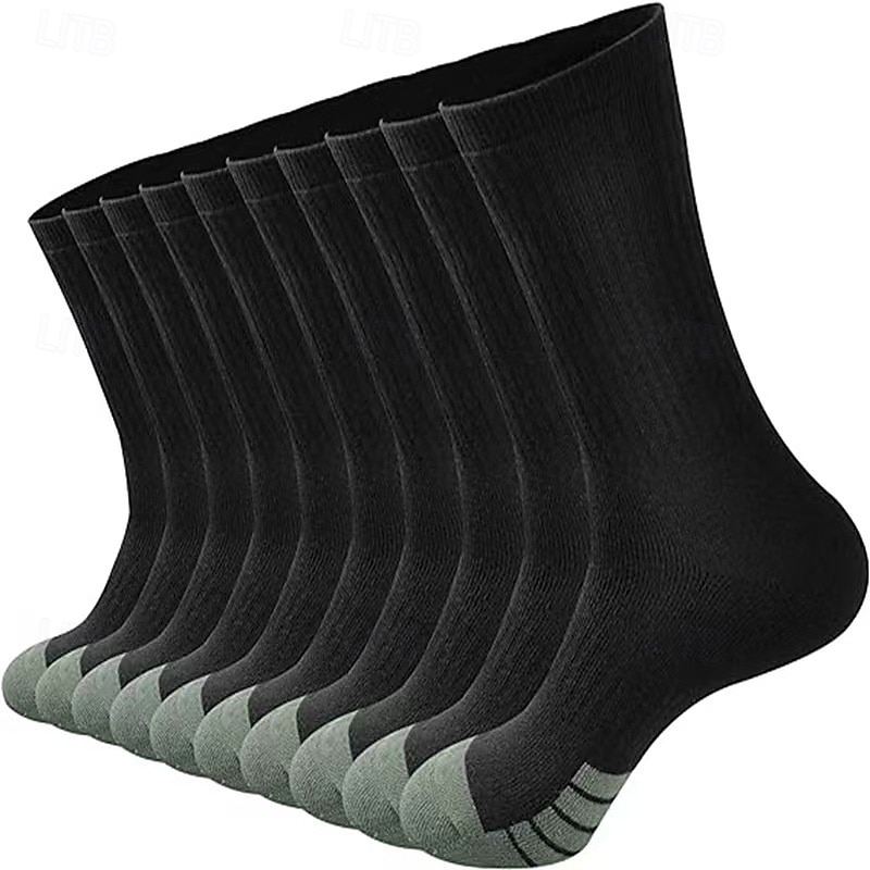 Herren 5 Paare Mehrfachpackungen Socken Laufsocken Freizeitsocken Weiß Rote Farbe Farbblock Urlaub Sport & Outdoor Täglich Basic Mittel Frühling Herbst Mode Lässig 2025 - $6.49 –P4